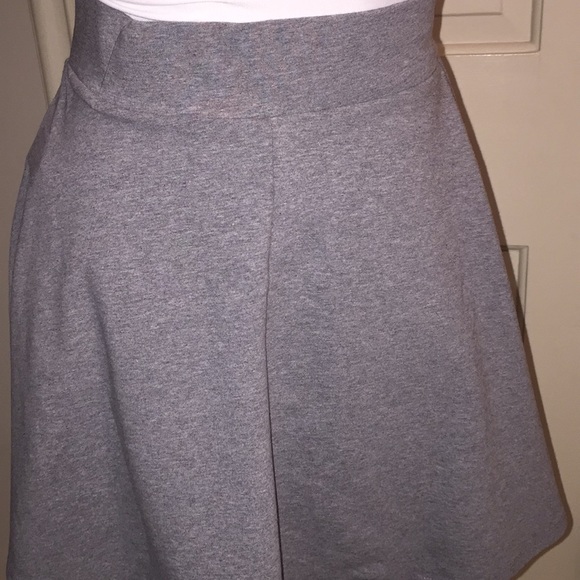 (One Left) Heather Gray Mini Skater Skirt (New) - Picture 3 of 4